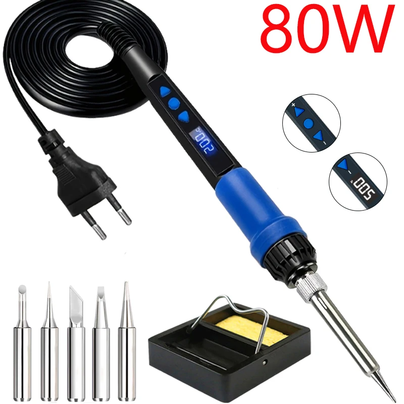 Kit de Soldadura Azul 908D, Herramienta de Soldadura con Temperatura Ajustable, Adecuada para Reparación de Electrodomésticos y Proyectos de Bricolaje.