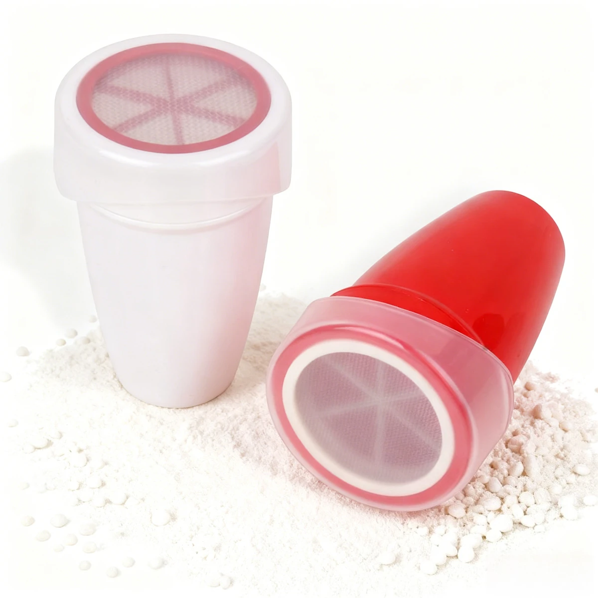 1Pcs Flour Shifter Handheld Sugar Sifter with Lid Chocolate Cocoa Powder Fine Mesh Sieve Household Essential Baking Accessories