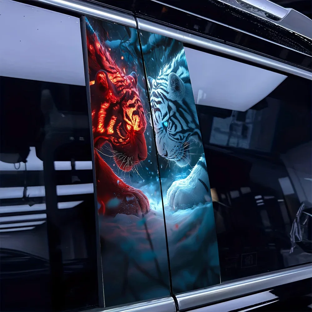 

2-местные автомобильные наклейки Tiger — водонепроницаемые и устойчивые к царапинам виниловые наклейки для ноутбуков и всех транспортных средств