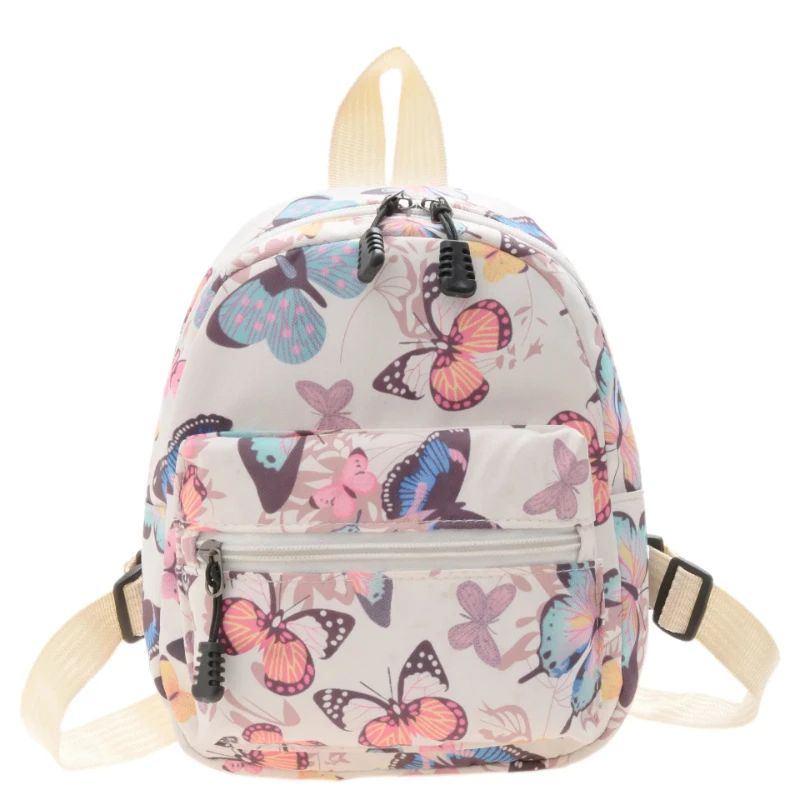 Mini sac à dos en nylon imprimé animal pour femme, petit sac à dos femme, sacs d'école pour fille, tendance, 2024