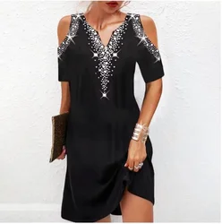 Women Loose Floral Boho Vintage Casual Ruffles Befree Off Shoulder Partly Dress Large Big Summer Beach Dresses Plus Size