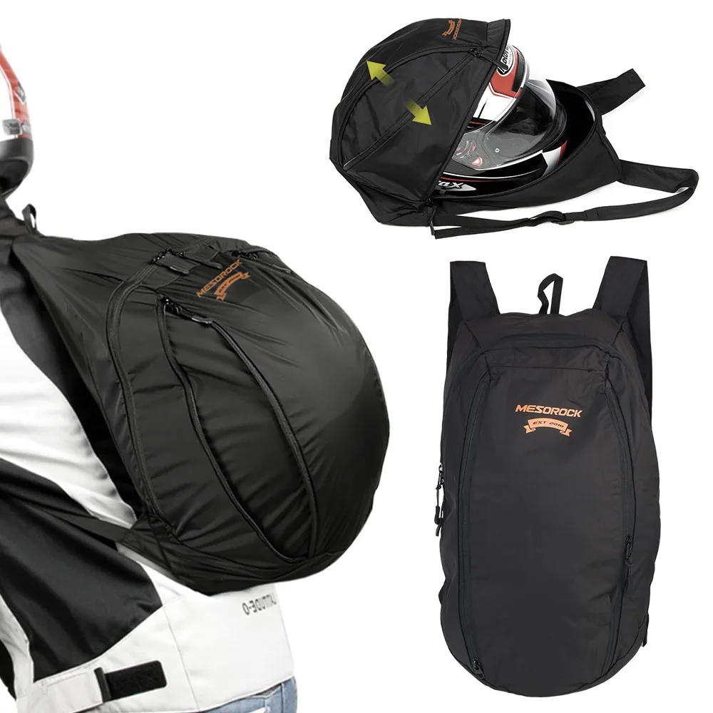 Su geçirmez Katlanabilir Depolama Motosiklet Kaskı Sırt Çantası Taşınabilir Genişletilebilir Naylon Hafif Büyük Kapasiteli Seyahat Çantaları