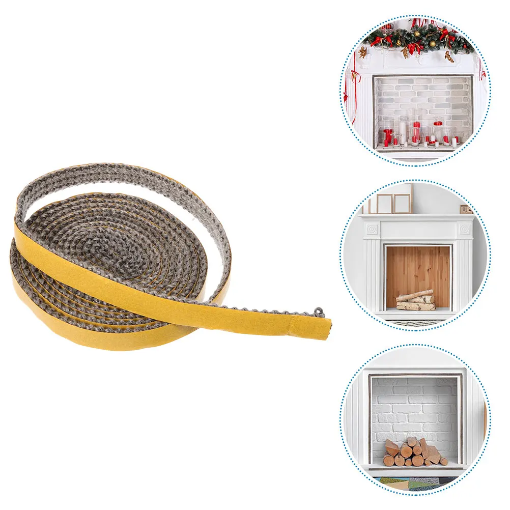 

1 Roll 300Cm Wood Stove Adhesive Heat Resistant Tape For Fireplace Door Replacement Self-Sticking Smokeproof Gasket Wood Boiler