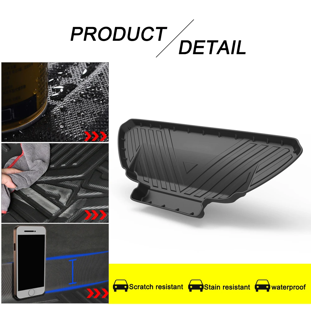 TPE Car Front Trunk Mat For Tesla Model X 2016 2017 2018 2019 2020 2021 Custom Waterproof Protective Rubber Car Mats