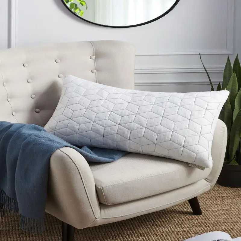 Shredded Memory Foam Pillows with Washable Pillowcase for Sleeping, Adjustable Bed Pillows For Side and Back Sleeper Queen Size