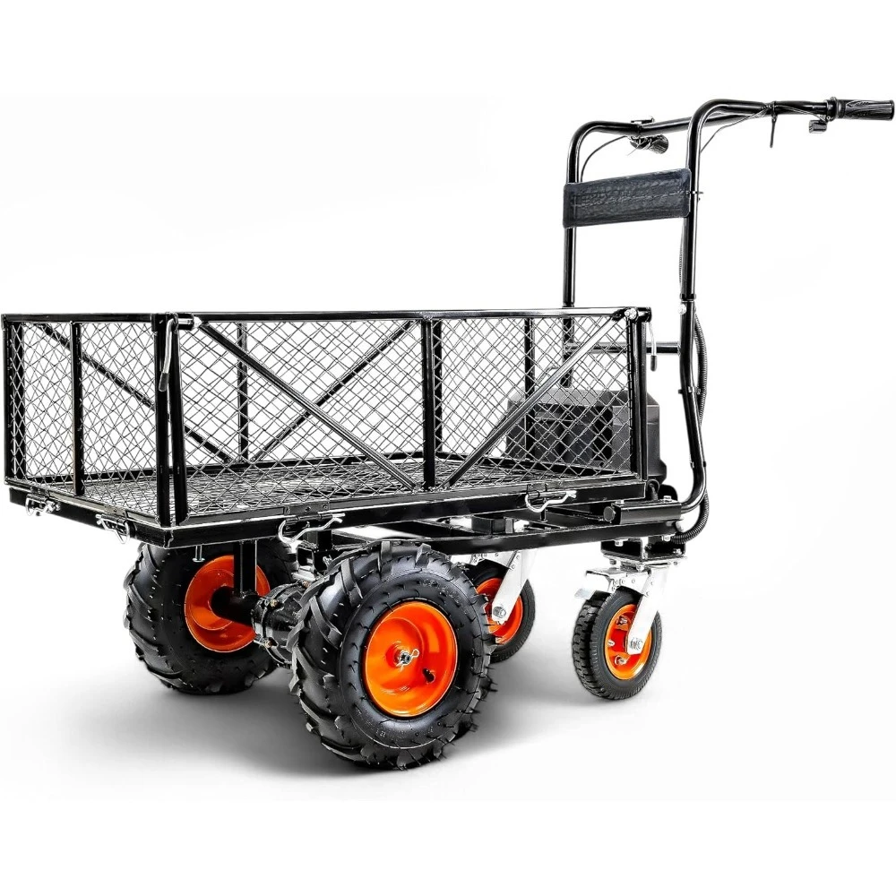 

Hot Sale - Utility Service Cart Power Wagon Wheelbarrow Electric 48V DC Powered 660Lbs Load and 1000Lbs+ Hauling - New Upgrade