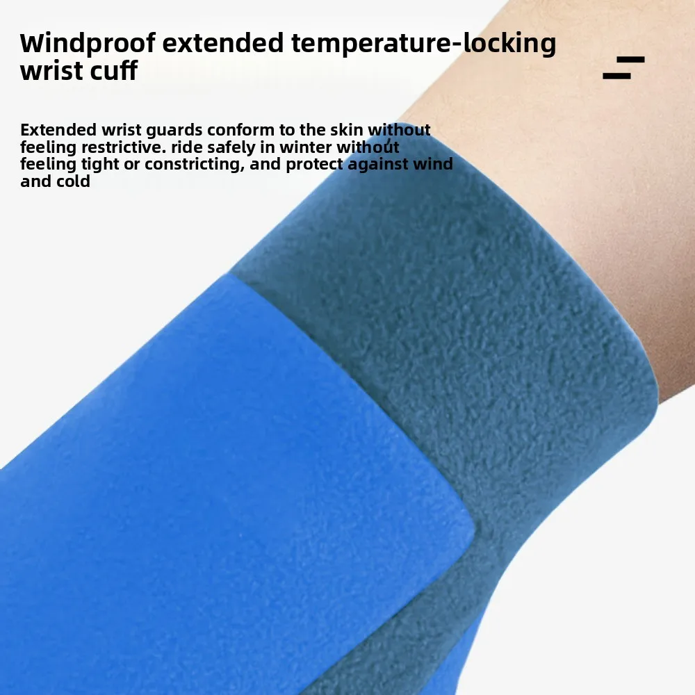 Luvas de lã unissex para inverno, forradas de lã, antiderrapantes, à prova de vento, resistentes ao frio, adequadas para ciclismo, esportes, direção e uso ao ar livre