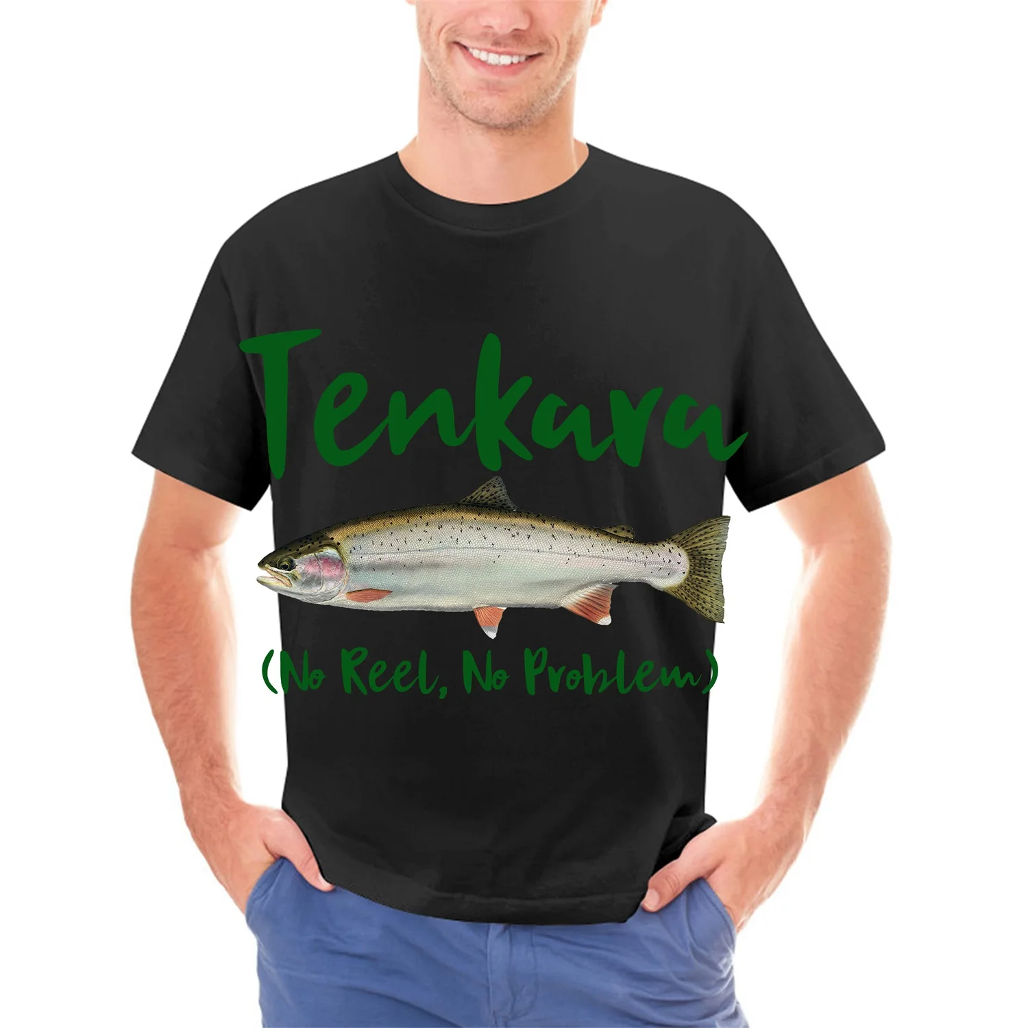 Tenkara No Reel Is No Problem Fly Fishing Trout Kebari T-Shirt