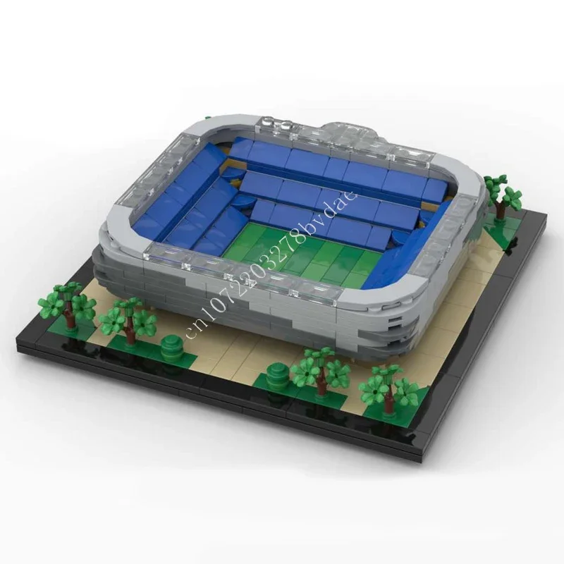 598PCS Neue Santiago Bernabeu Stadion Modulare MOC Kreative street view Modell Bausteine Architektur DIY Modell Spielzeug Geschenke