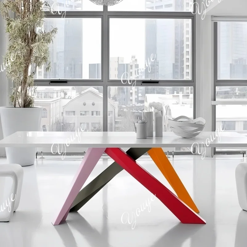 

Nordic designer desk solid wood workbench personalized conference table modern simple desk creativity