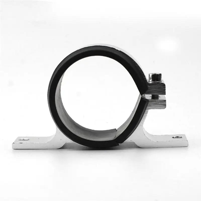 Silver Fuel Pump Single Mount Bracket Fuel Filter External Bracket Clamp Cradle For 044