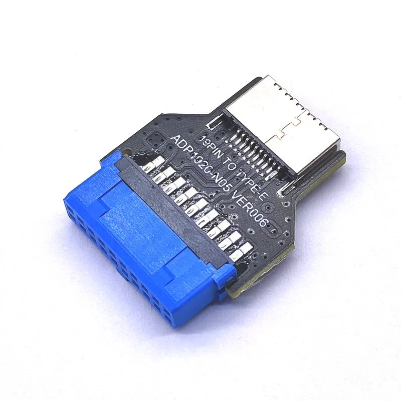 USB Header Adapter Riser USB3.0 19Pin/20Pin to TYPE-E Converter Chassis Front Panel TYPE C Plug-in Port for Computer Motherboard