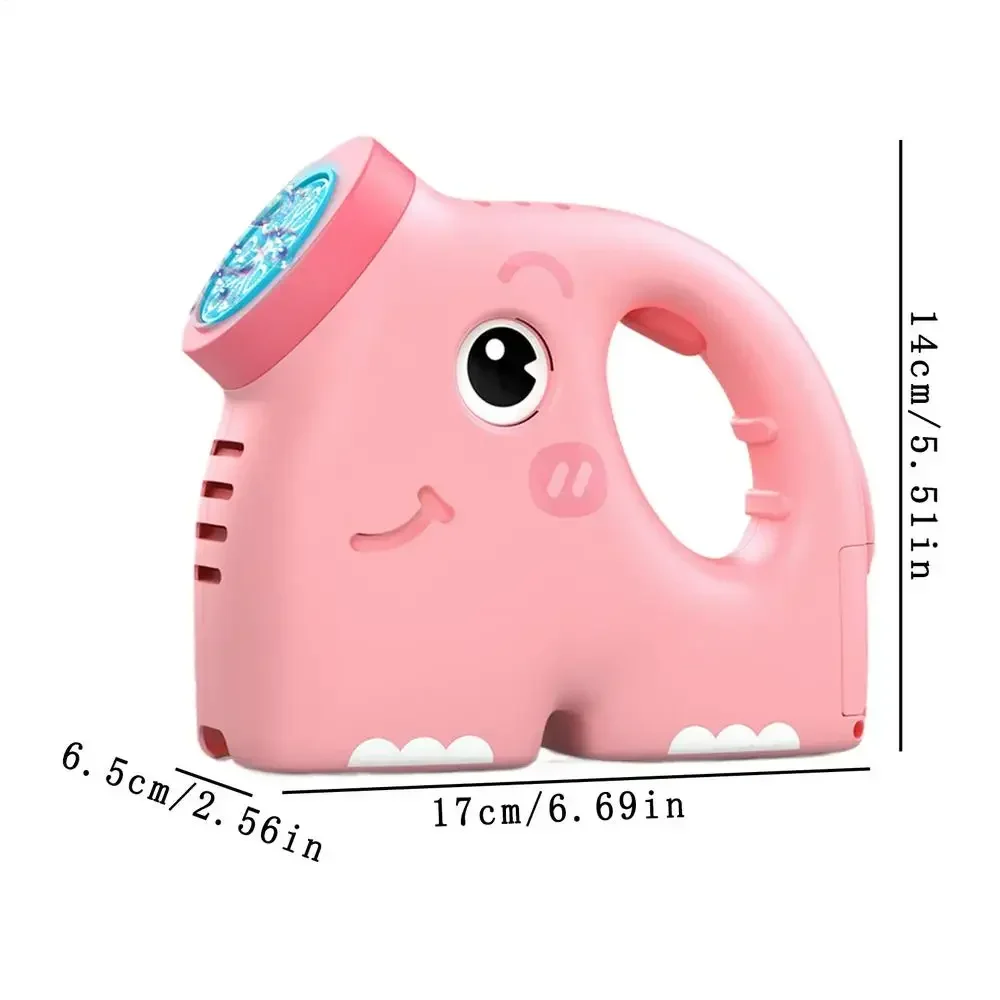เครื่องทำฟองสบู่รูปช้างแบบมือถือ พร้อมไฟกลางคืน สติ๊กเกอร์ DIY พกพาสะดวก เครื่องเป่าฟองสบู่ ของเล่นเด็ก เกมเป่าฟองสบู่กลางแจ้ง สำหรับเด็กผู้ชาย