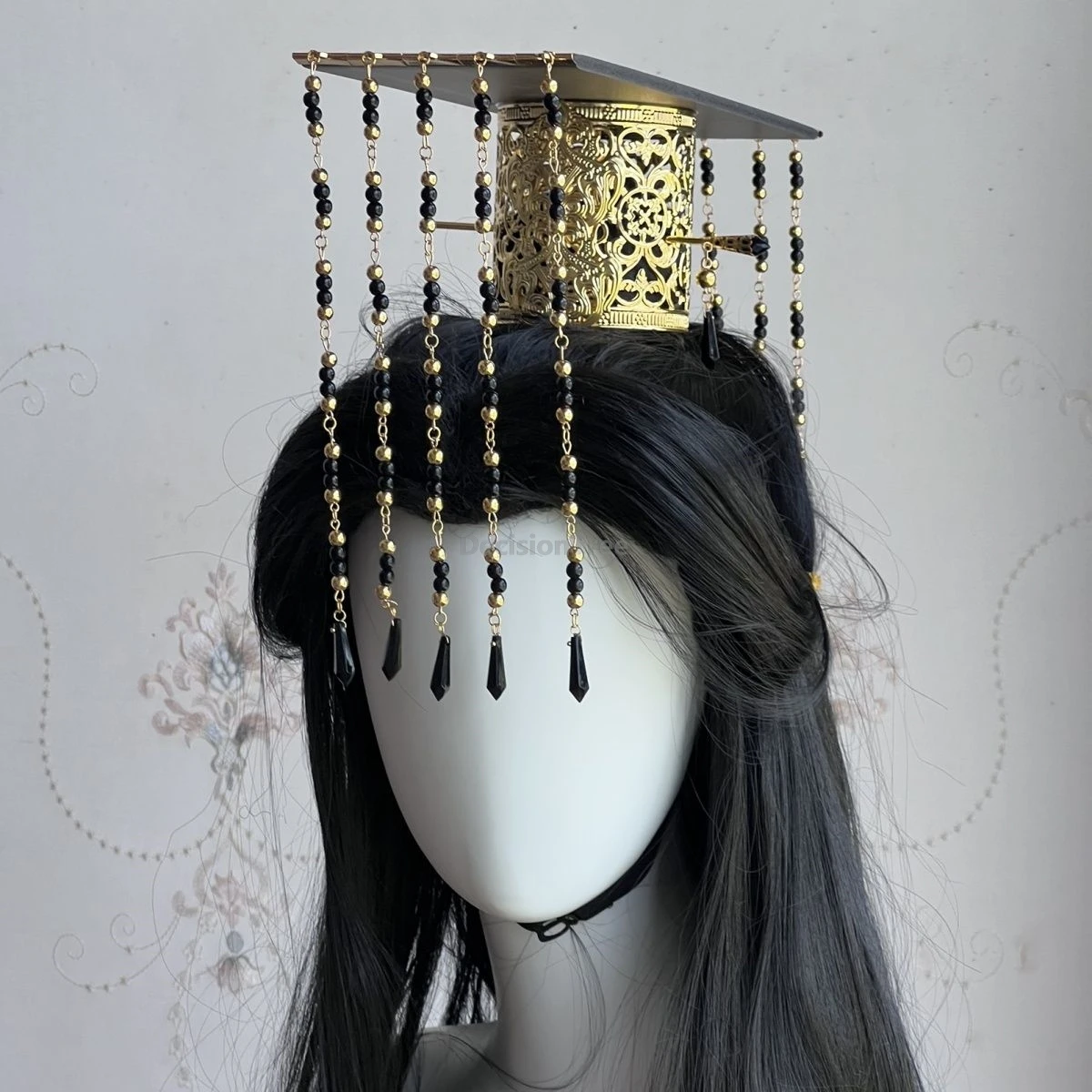 

2025 emperor daily luxury head tiara chinese historical drama classic hanfu accessories ancient style cosplay tassel headwear