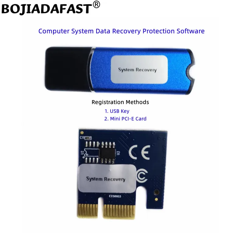 Recuperação de dados do sistema informático Software, USB Key Mini Registro PCI-E Card para Laptop e Desktop