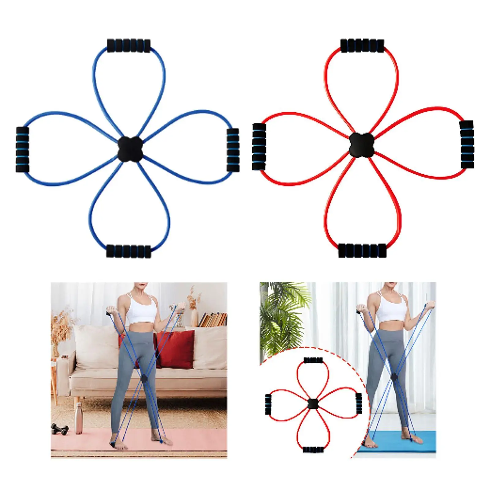 

Эспандер для тренировок, растяжка для рук, спины, плеч, простая в использовании с ручкой, легкая лента для упражнений, растягивающиеся ленты