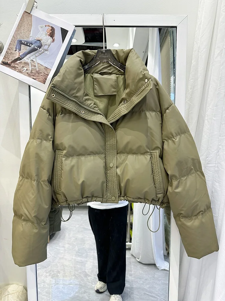 Off Season PU Leather down Jacket Cotton-padded Clothes Women Short 2024 New Winter Cotton-Padded Coat down Coat Small Cotton...