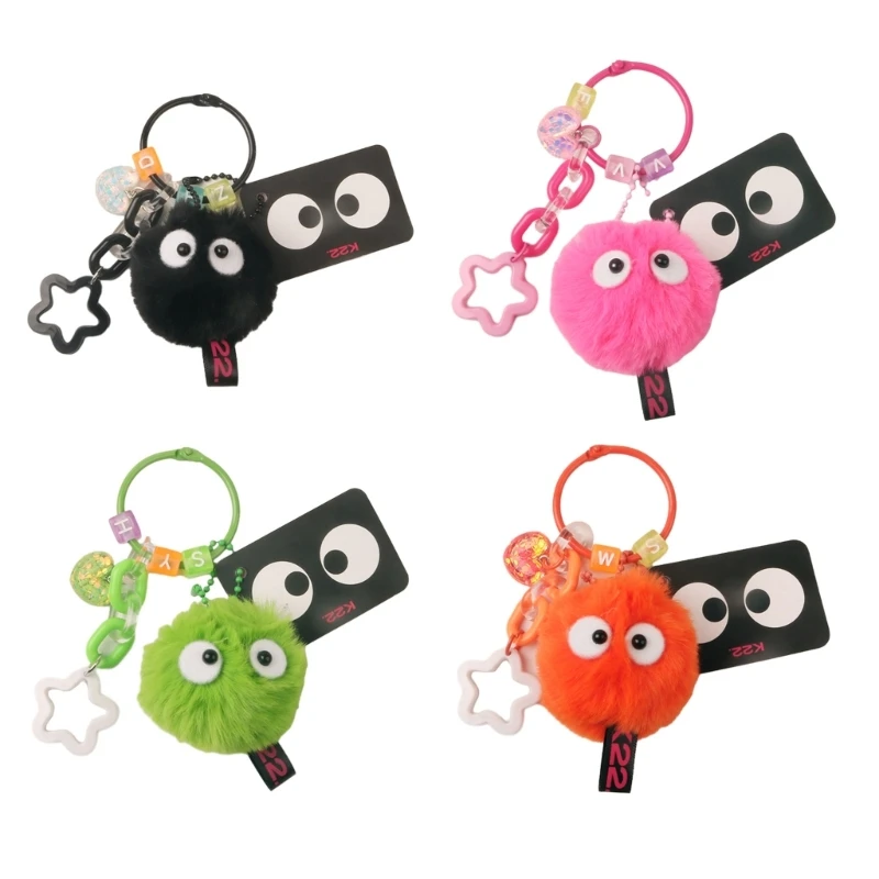 Sweet Briquettes Keychain  Soft Plush Coal Hollow  for Women Fashion Coal Pendant Keychain Jewelry Gift Teen