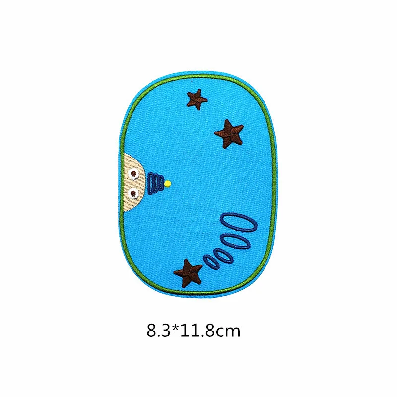 DIY Astronauts Rocket Planet Denims Stickers Cartoon Embroidery Clothes Knee Hole Repair Appliqued Badge Sewing Children Patches