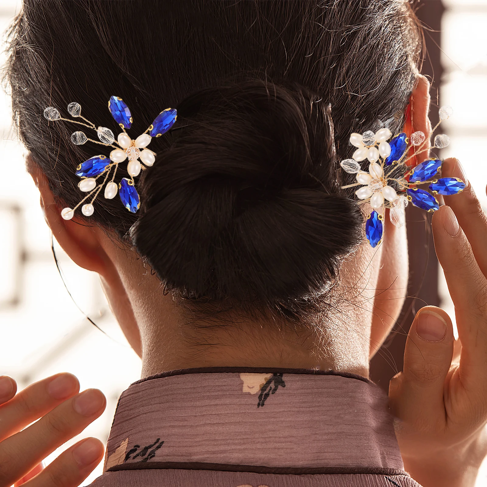 

1Pair Bridal Hairpin Faux Pearls Wedding Headpiece Elegant Design for Brides Special Occasions Durable Comfortable