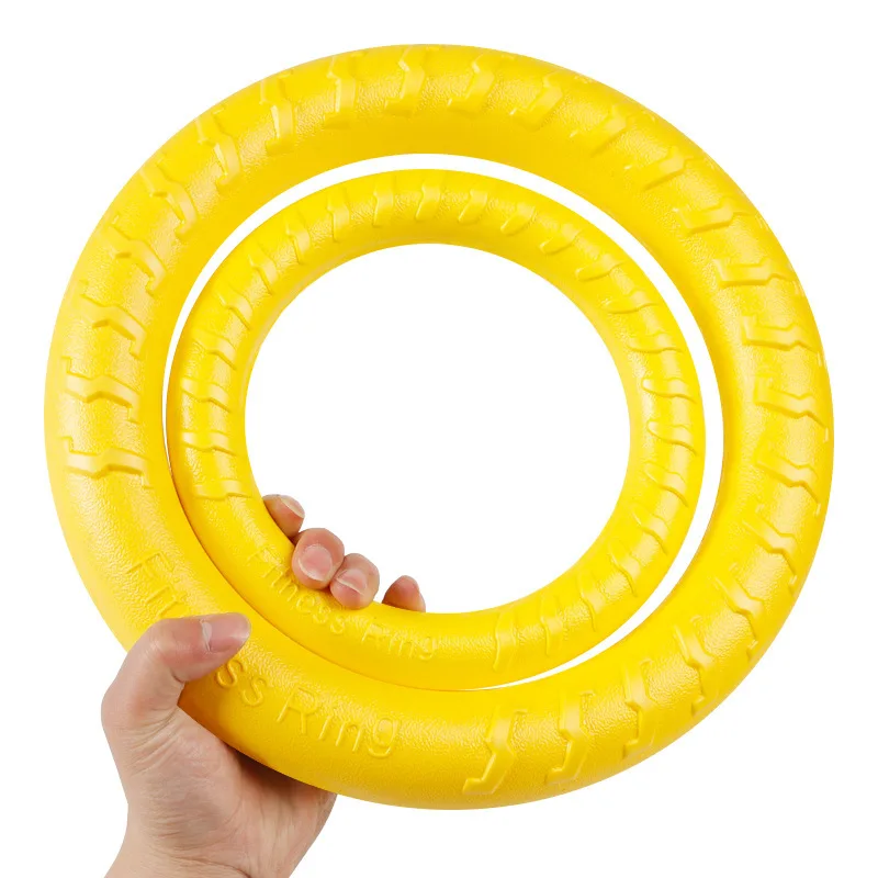 Pet Ball Bite Pull Ring for Dog Training Pet Toy Frisbee EVA Foam Bite-Resistant Dog Toy