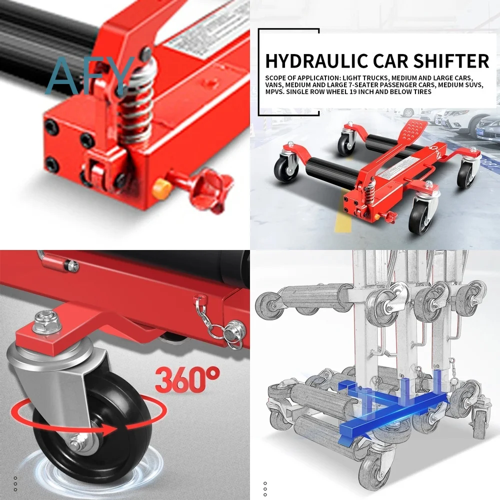 Portable Hydraulic Car Shifter for Manual Transmission Vehicles Parking Wrecker Four Wheel Lift Trailer Frame for Towing