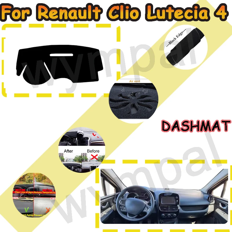 

Car Dashboard Cover Dash Mat Carpet Cape for Renault Clio Lutecia 4 IV 2013-2020