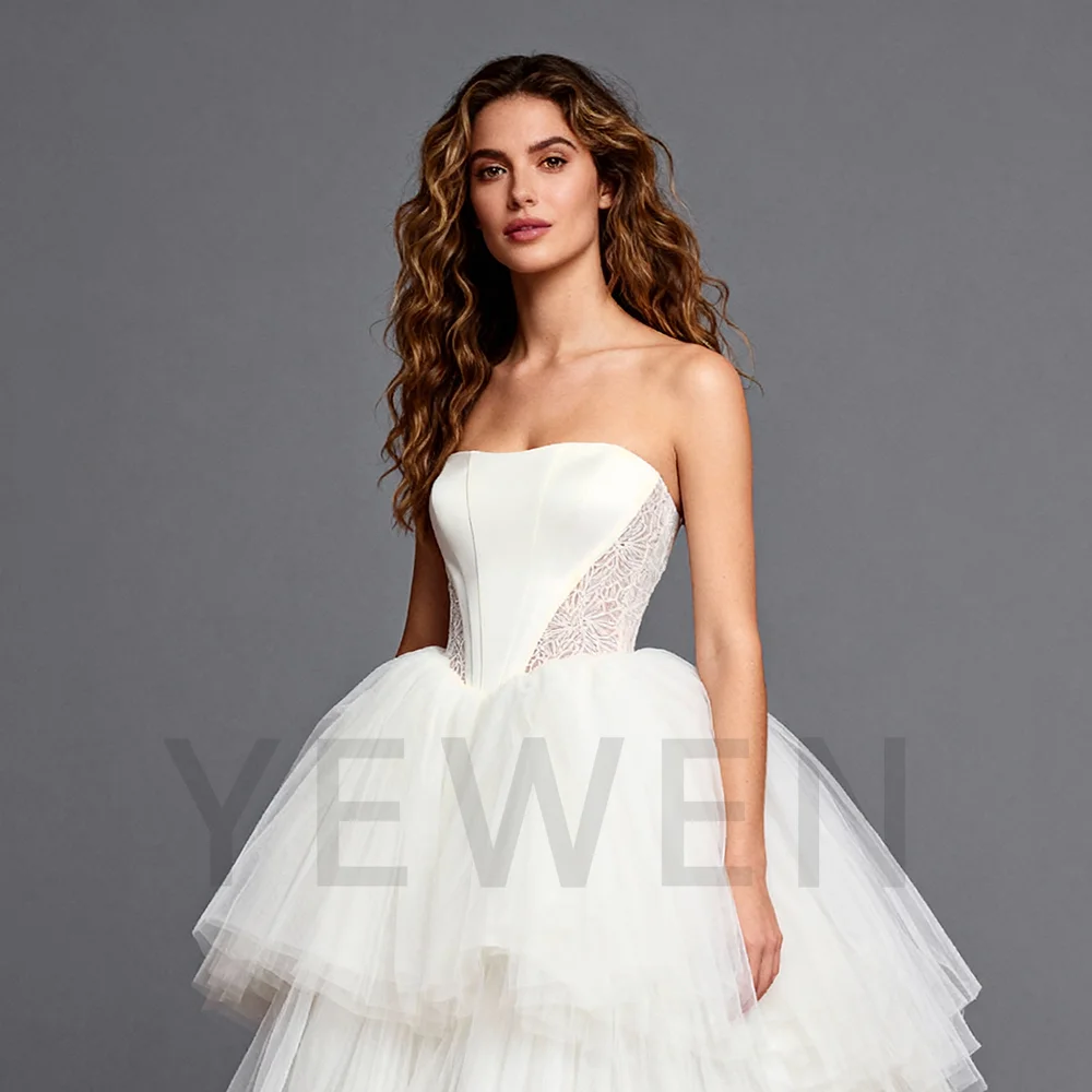 2026 vestido de baile sem mangas vestido de casamento em camadas tule trem destacável vestido de noiva vestidos de ocasião sob medida para ocasiões especiais