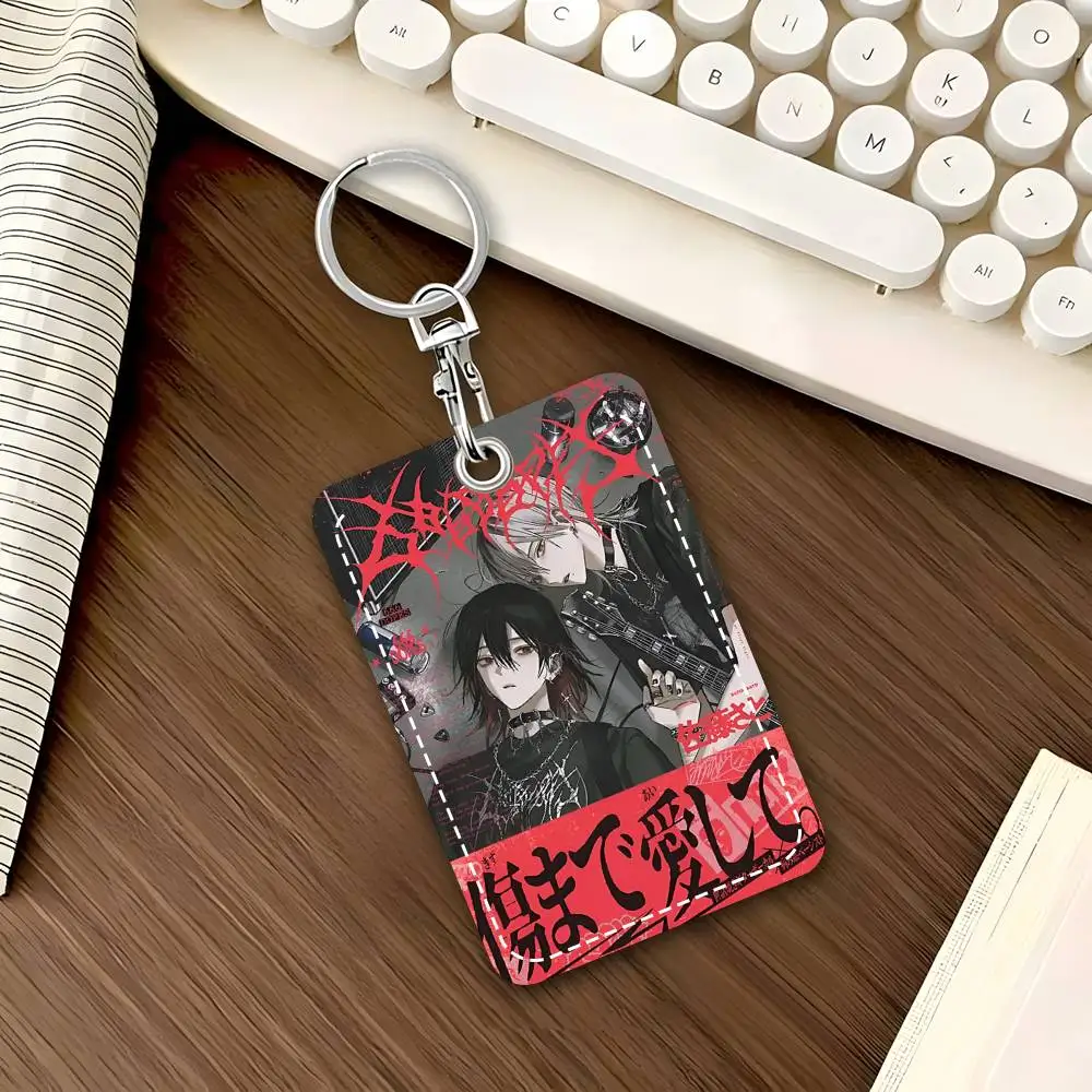 1 Stück Anime Kasurich Kartenetui Schlüsselanhänger Zugangskarten-Tasche Schlüsselanhänger Leder-Kartenhalter Schlüsselring – Detail 2