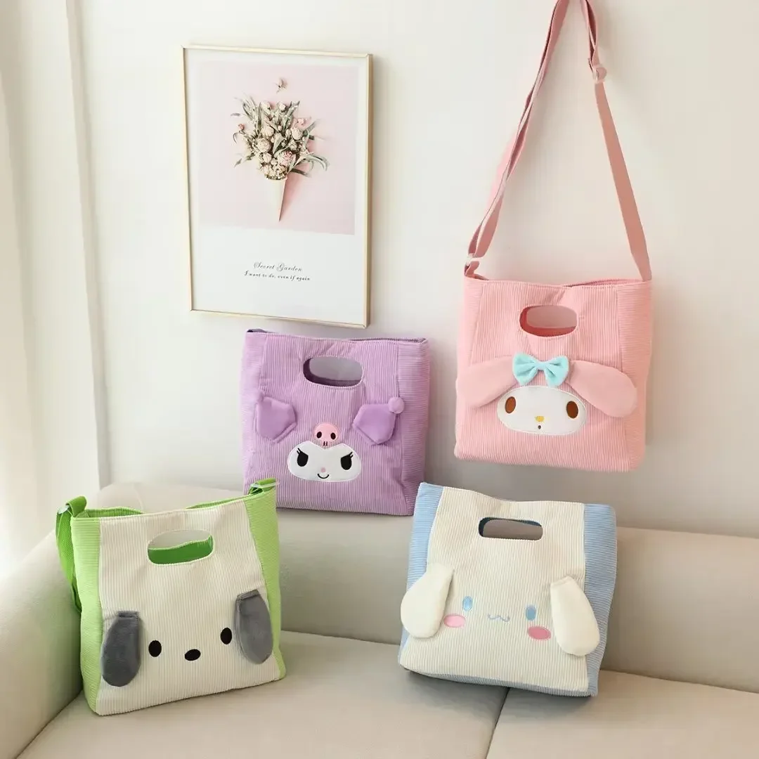 

Sanrio hello kitty Girl Cute Handbag Student kuromi Messenger Shoulder Bag My Melody Fashion Diaper bag Storage Bag