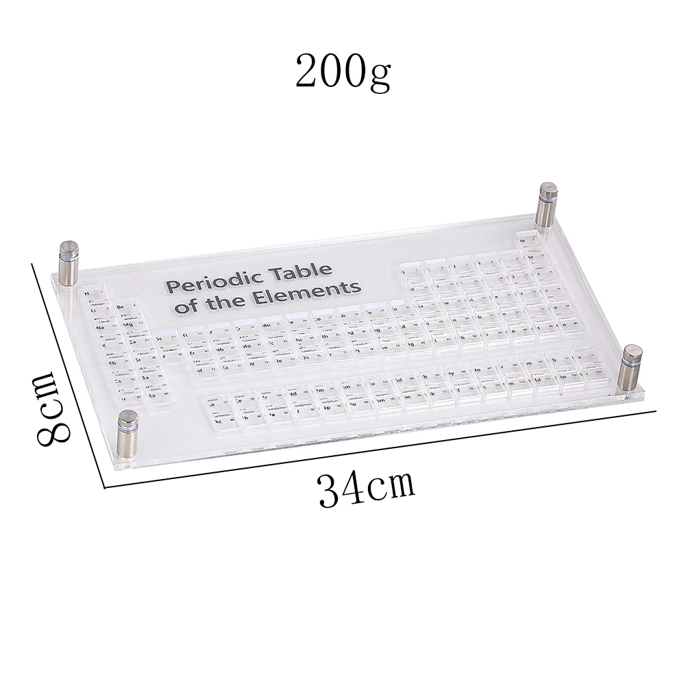 Acrylic Periodic Table Bracket Display Tray for 10mm Element Cubes Collection Science Education Storage Box Figurines Miniatures