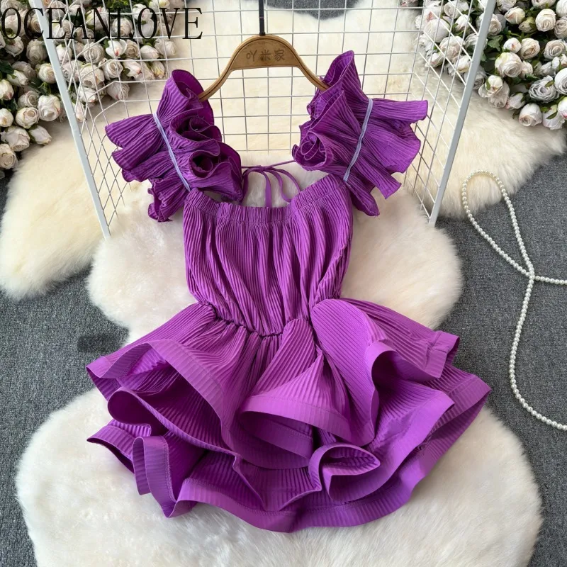 Ocean love Rüschen Vintage Frauen Hemden & Blusen Strand Stil koreanische Mode Frühling Sommer