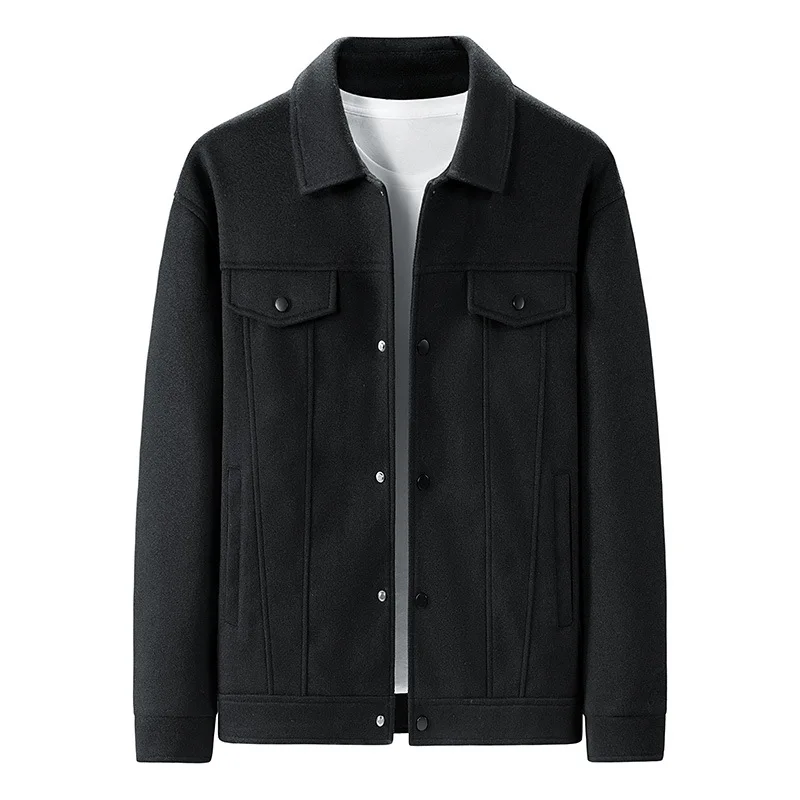 

Men's Jacket Spring And Autumn Loose Lapel Long-sleeved Clothes Boys New Casual Printed Coat