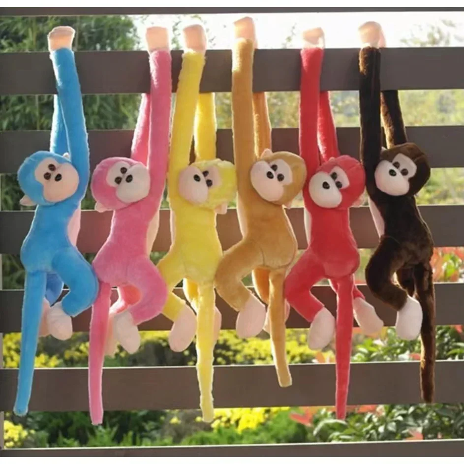 

Colorful Plush Monkey Toys Colorful Long-Armed Monkey Photography Accessories Electric Crashproof Padded Monkey Doll Hanging Cur