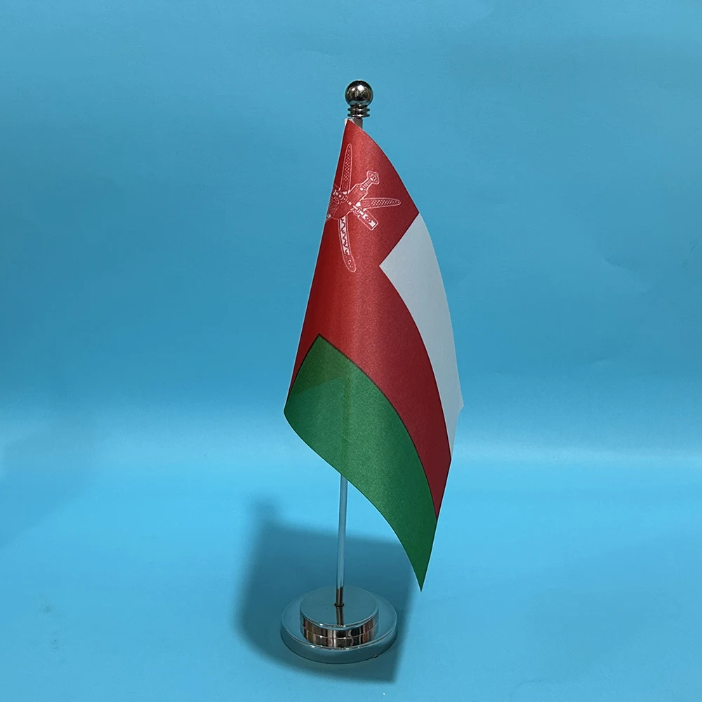 スカイフラッグ オマーン国旗 デスクフラッグ 14x21cm ポリエステル製 オマーン国旗 国旗 バナー デスク装飾 フラッグ