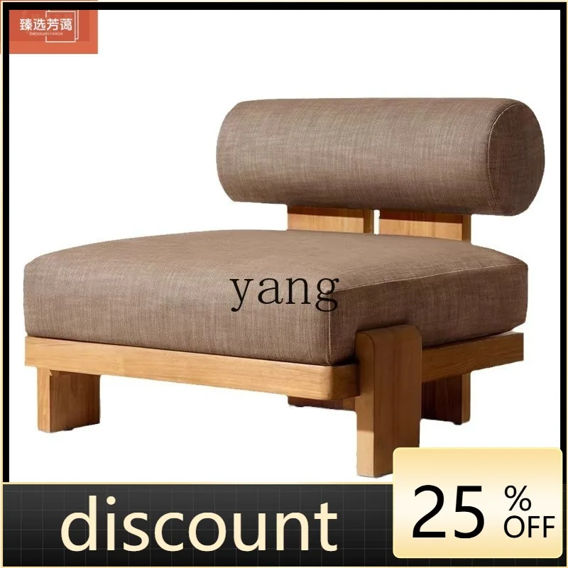 LH solid wood fabric sofa B & B leisure backrest card seat modern simple bench