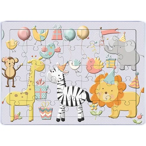 King Of Puzzle Party Animals Wooden Puzzle 35 Piece (Xxxv-21)