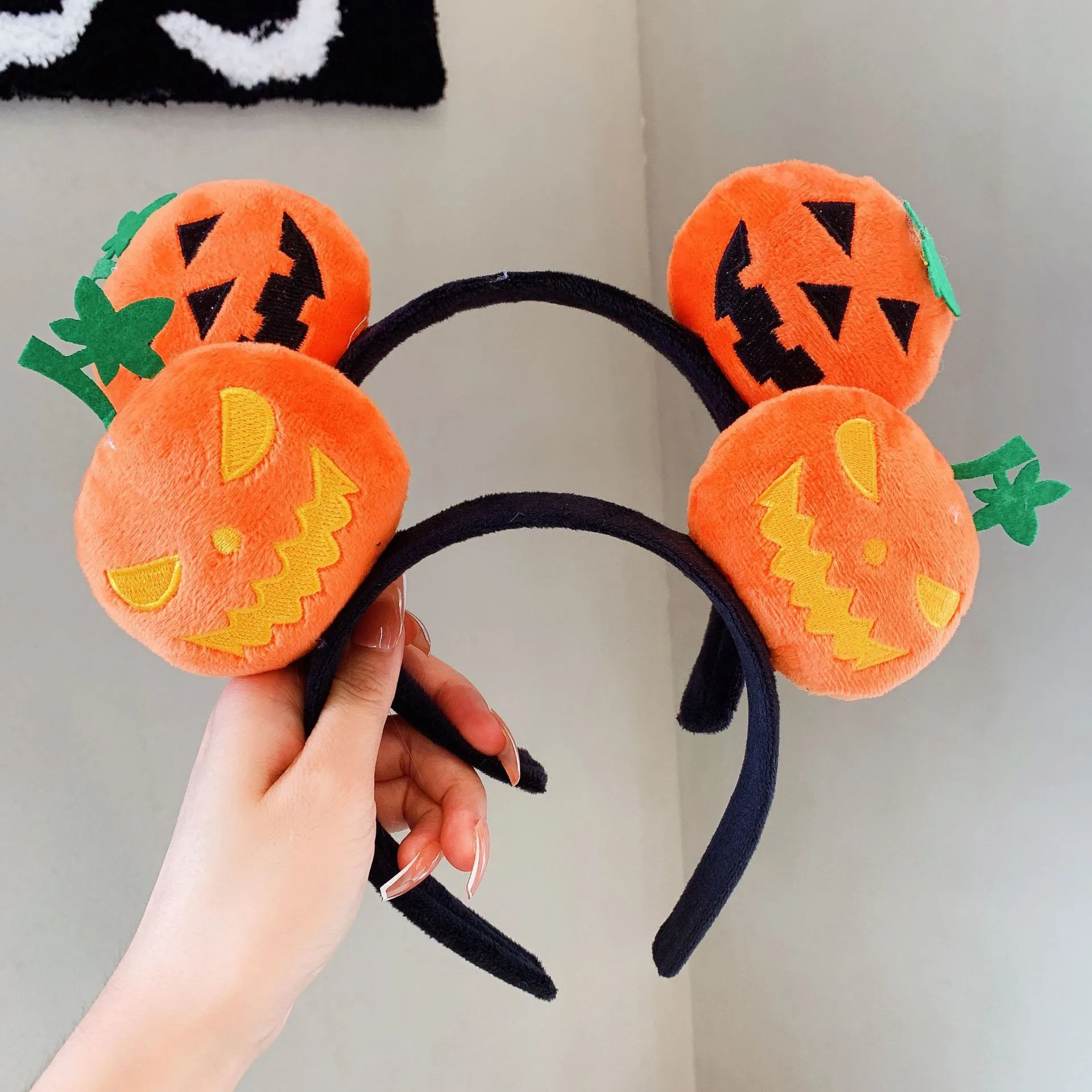 Cartoon doll hair accessories holiday dress up performance headdress decoration devil pumpkin headband funny Halloween headband