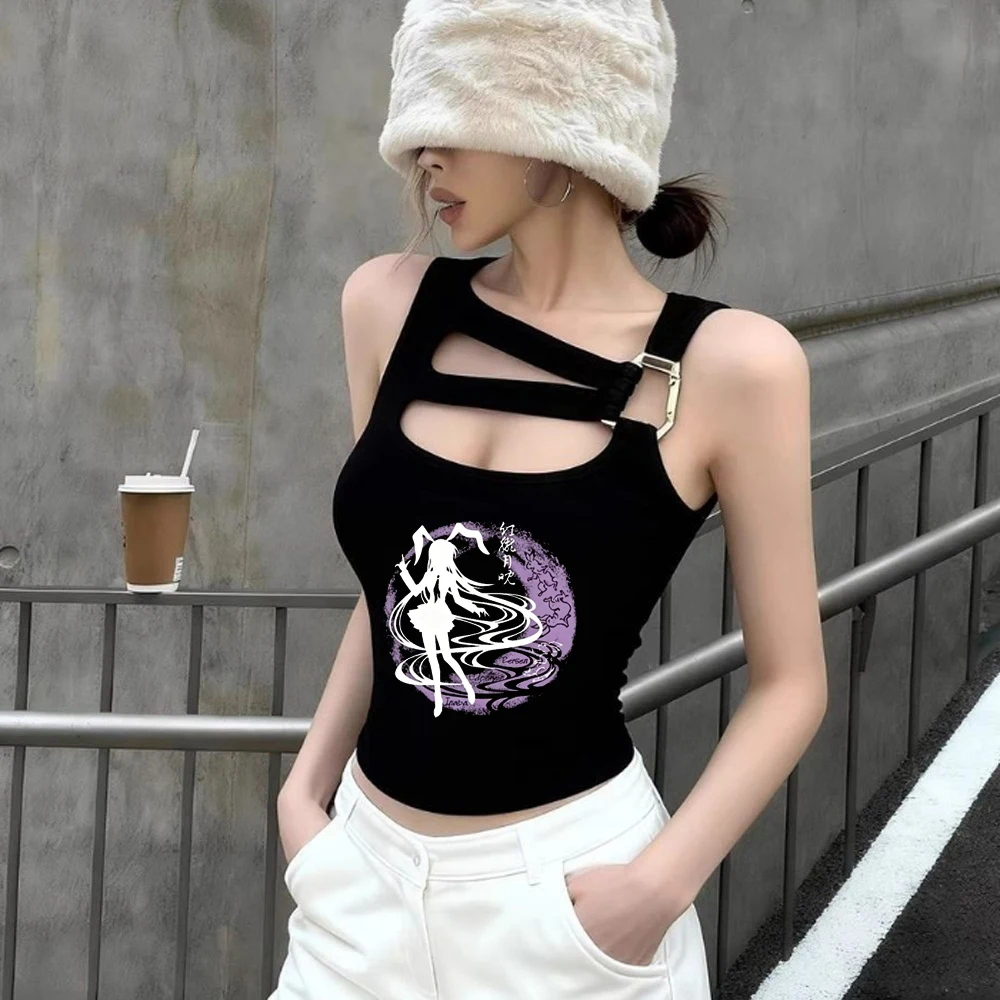 Touhou cropped top ladies grunge graphic clearance sales anime japan top tees kawaii cutecore vintage anime baddie