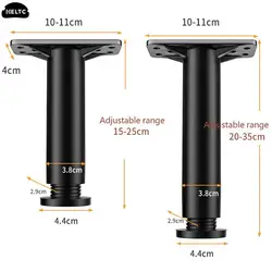 1PCS Black Telescopic Adjustable Bed Beam Support Foot Reinforced Plastic Furniture Leg Sofa Leg Bed Bottom Load Bearing Bracket