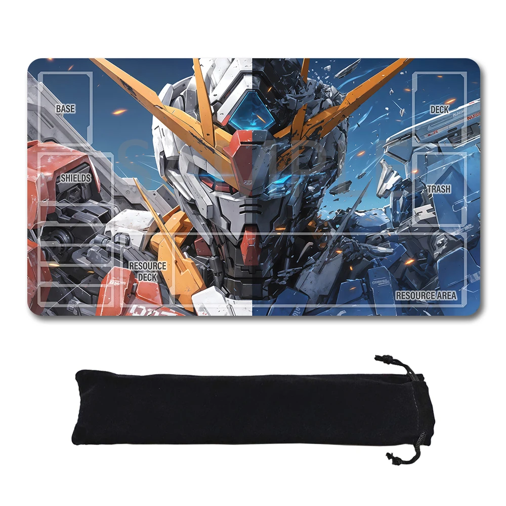 

Игровые коврики GCG со зонами — игровые коврики 24 x 14 дюймов, совместимые с игроком Gundam, неофициальный коврик для карточных игр, включает сумку для хранения 1395504