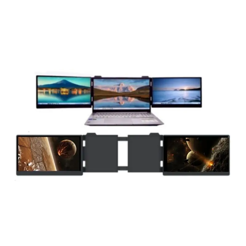 New Portable Business Laptop With 14 Inch 16:9 IPS Panel Triple Monitor Dual 1920*1080 USB C Interface 16 13.3 Inch Screen Sizes