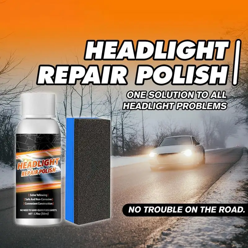 

Car Headlight Scratch Restoring 50 ML Car Headlight Restoring Fluid With Brush Car Headlight Scratch Restoring Fluid Headlight