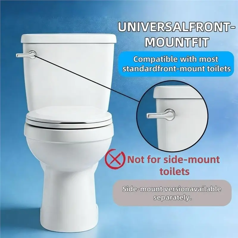 IALJ-Replacement Front Mount Toilet Handle Kit, Flush Lever Universal For Most Toilets