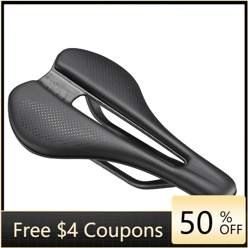 

STLF Promend Manufactory Soft Middle Hollow Bicycle Saddle Front Ventilation Made PU EVA Carbon Road Bike Riding Simple Style