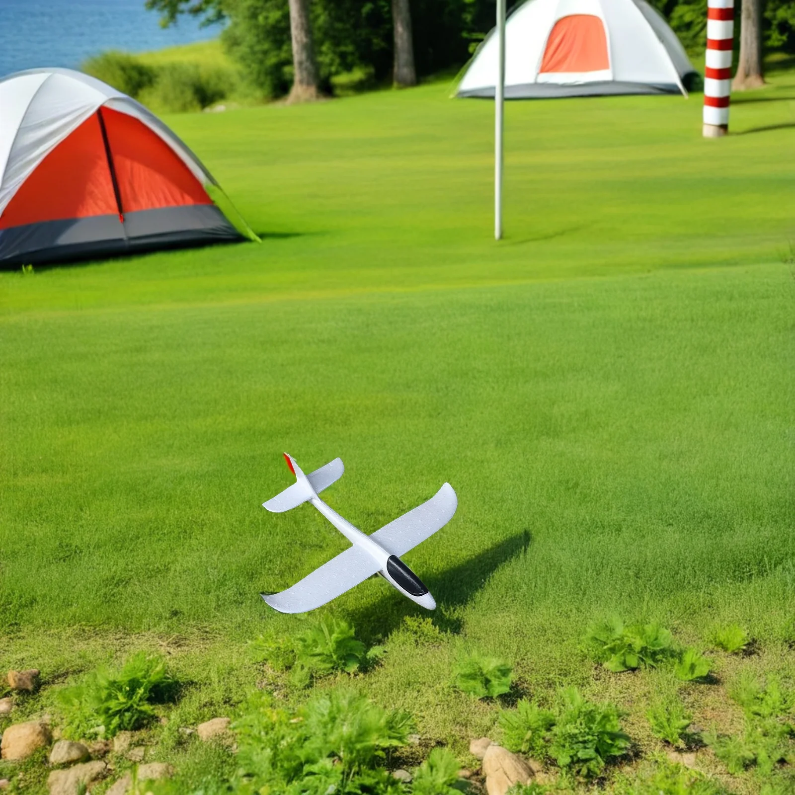 

2pcs Graffiti Foam Airplane For Kids Diy Hand Throwing Outdoor Plane Glider Unfinished Kits Children Safe Non-Remote