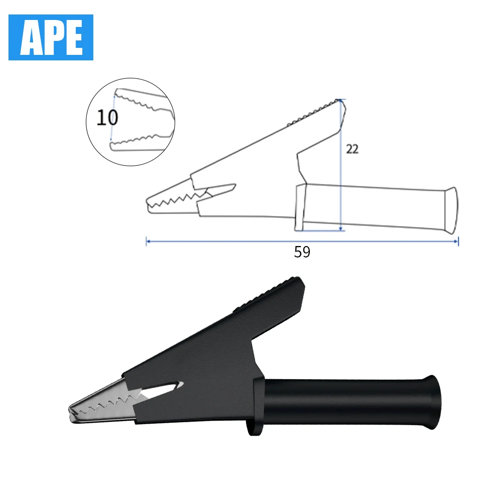 Imagem -04 - Multímetro Test Lead Kit Segurança Banana Plug Alligator Clip Sonda de Teste Substituível 30 Pcs
