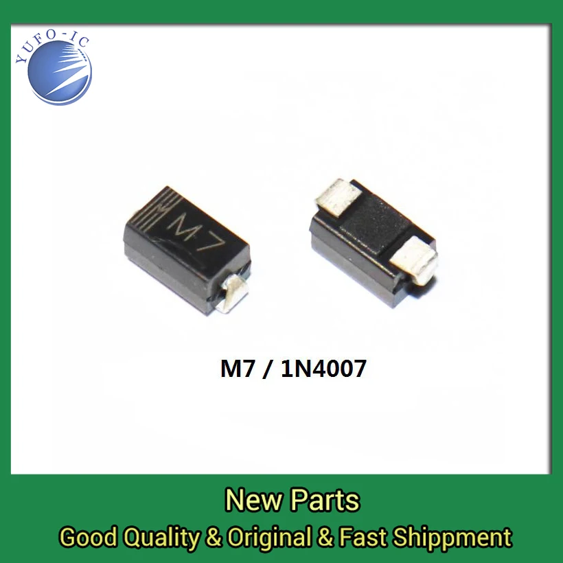 Freeship 100PCS IN4007 M7 1N4007 SMD 1A Diode 1000V 4007