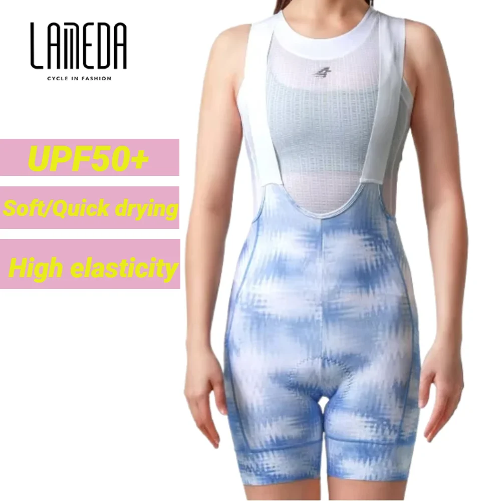 LAMEDA Women's Cycling Bib Shorts Uv Protection Breathable Sportswear For Bicycle Riding Outdoor Cycling Gear