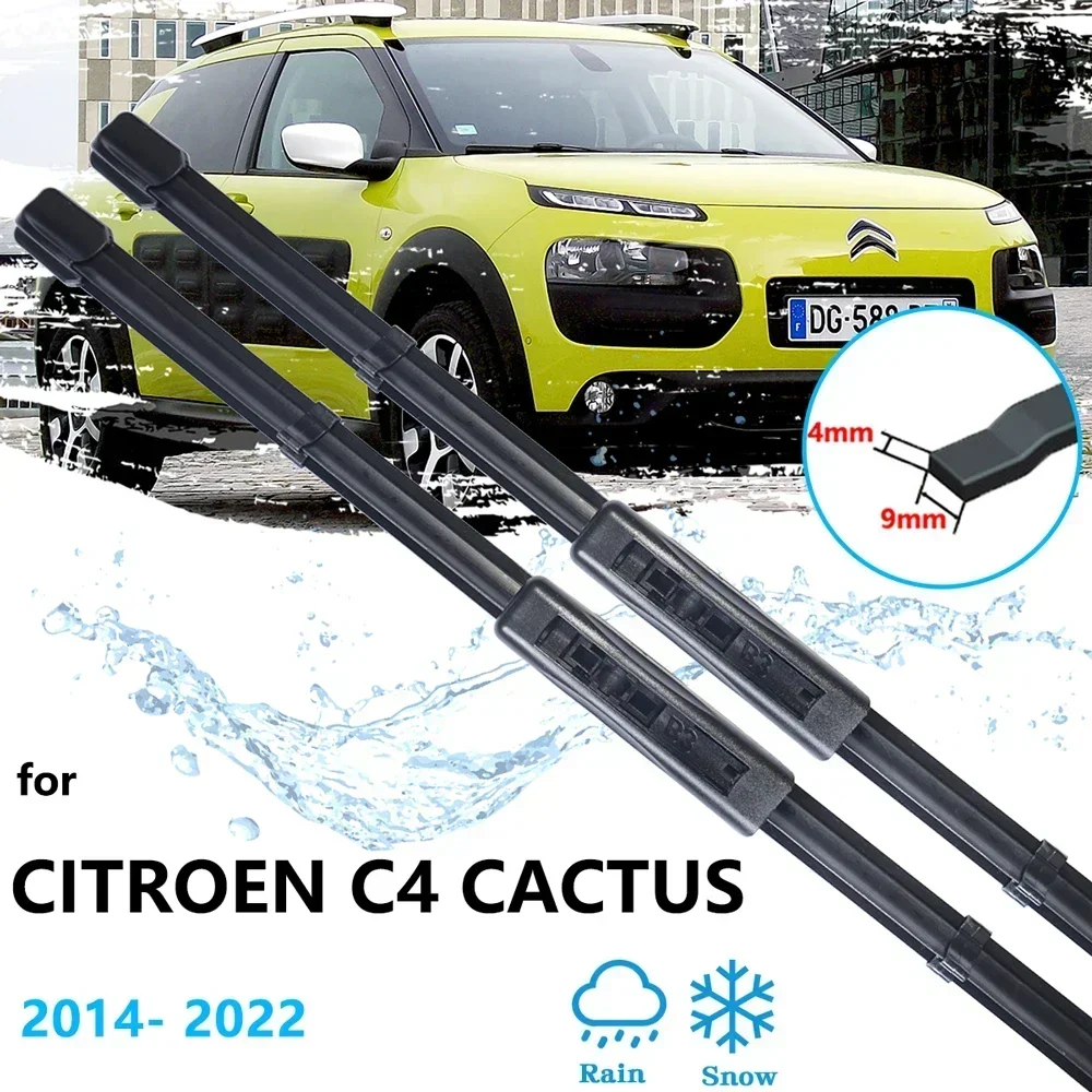 Para citroen c4 cactus 2014 2015 2016 2017 2018 2019 2020 2021 2022 lâminas de limpador dianteiro traseiro acessórios cortador janela pára-brisas